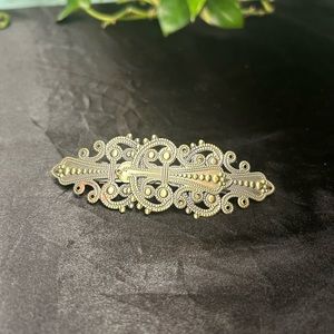 Intricate and Ornate Vintage Y2K Silver Tone Hair Clip